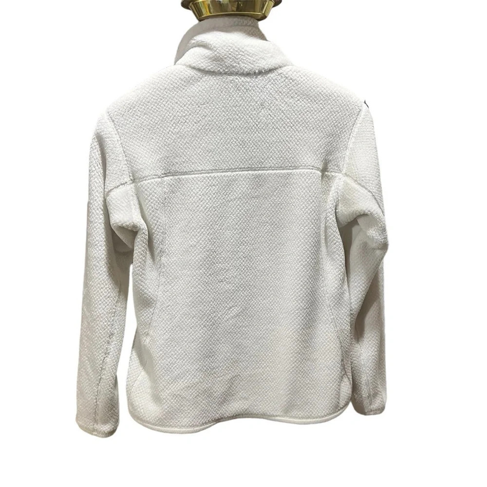 PATAGONIA ~ Women’s White Cream Retool Snap Pullover Polartec Fleece Sweater - Picture 8 of 12